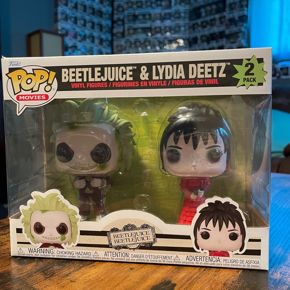 Beetlejuice and Lydia Funko